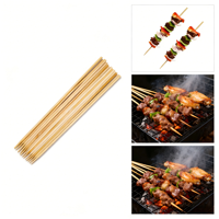 Brochettes de barbecue en bambou naturel de qualité alimentaire, pointues, biodégradables, portables, pour grillades au charbon de bois, fabriquées en Chine