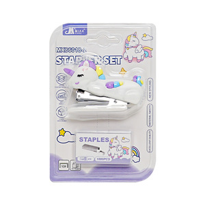 Unicorn Shaped Mini Stapler 20 Pages Capacity With Easy Staple Remover For Students And Office Use - Product Image 3