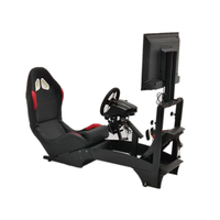 Cabina de simulador de Asiento de Carreras ajustable en altura con asiento de carreras real compatible con Logitech G29