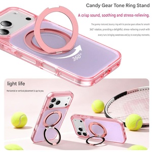 เคสโทรศัพท์มือถือแม่เหล็กแบบด้านสุดหรูสำหรับ iPhone 17 12 13 Pro Max 16 15 14 Plus 17 Air พร้อม 360 °   ฝาครอบกันกระแทกแบบมีขาตั้ง - Product Image 6
