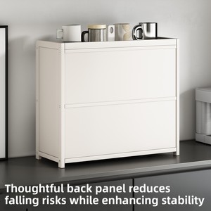Rak Penyimpanan Cangkir Peralatan Makan Tiga Lapis Tahan Debu Rak <span class=keywords><strong>Display</strong></span> Mug Kopi Meja Dapur Rak Tempat Cangkir Teh Meja Dapur - Product Image 4