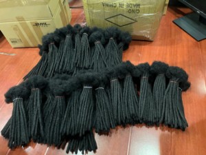 Dreadlocks tóc con người locs <span class=keywords><strong>Crochet</strong></span> tóc số lượng lớn mềm chất lượng tốt nhất bó Brazil tóc con người Remy bện phần mở rộng tóc - Product Image 5