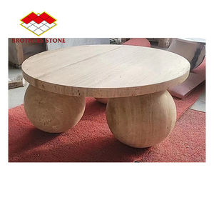 Carrelages de sol en marbre beige tavertine en pierre naturelle, marbre travertin beige à bas prix, marbre beige pour table à manger - Product Image 1