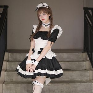 Miracle Nikki Maid Costume Black White Lolita Dress Women Anime Cosplay Outfit Polyester Fiber Fall 2022 - Product Image 1