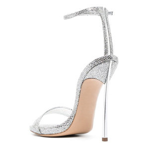 Ummer-Sandalias con lentejuelas brillantes para mujer, zapatos con logotipo personalizado de fábrica, con correa en el tobillo - Product Image 6