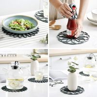 Tapis de dessous de plat en Silicone résistant à la chaleur tapis de protection de Table antidérapants support de casserole chaude tapis de Silicone de Table de cuisine Durable