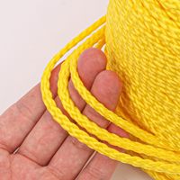Cordon tressé synthétique PA PP jaune de 1/4 pouce de diamètre, 500 pieds de long, pour jeux de la corde, attaches de fixation, et besoins de quincaillerie pour l'amélioration de la maison