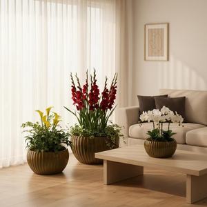 Maceta Grande <span class=keywords><strong>de</strong></span> Cerámica <span class=keywords><strong>de</strong></span> <span class=keywords><strong>1</strong></span> <span class=keywords><strong>Metro</strong></span> con Acabado Esmaltado, Duradera, para Suculentas, Uso Interior/Exterior, Jardinería, Hogar, Moderna - Product Image 2