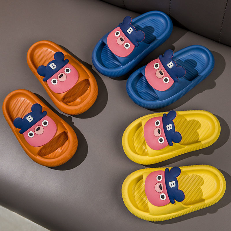 New Children Slides Slippers Non-Slip Soft Soled Kids Rubber Sole Shoes Summer Beach Slides