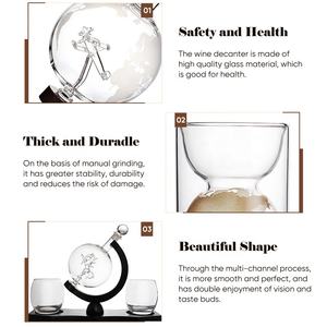 <span class=keywords><strong>Carafe</strong></span> à vin rouge en verre cristal sans <span class=keywords><strong>plomb</strong></span> soufflée à la main de 2000ml avec <span class=keywords><strong>filtre</strong></span> à fond de raisin - Product Image 5