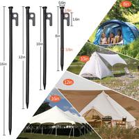 Kit de marteaux et piquets de tente robustes en acier allié, personnalisés pour le camping, avec sac de rangement