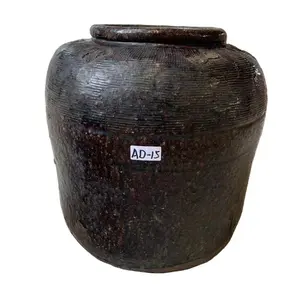 Cina retro vintage nordic buatan tangan pedesaan pot pot pot pot lusuh chic dekorasi rumah antik keramik garam terakota vas