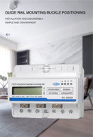 VOLTRIQ 380V Meter Energi LCD Multifungsi Meter Energi Rumah Pintar WiFi Meter Energi Satu Fasa Tiga Fasa Empat Kawat Meter Energi APP