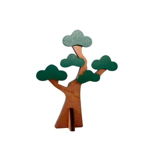 Wooden Tree Ornament Caramel Color Irregular Shape Home Office Decorative Craft Desktop <b>Decoration</b> Plant Pattern Single Piece - Product Image 2
