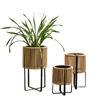 Support à fleurs créatif en fer tressé, panier de fleurs vert du sol au plafond, ornement décoratif pour la plantation en jardin