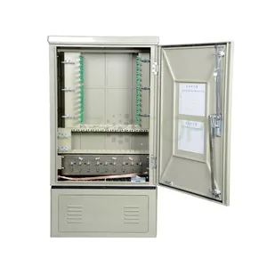 144core Fiber Optic Cross Connect Cabinet optic cable fusion box waterproof cabinet radio CATV carrier grade SMC