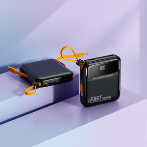 新产品迷你大容量10000毫安内置电缆电源组，带手机发光二极管显示器 - Product Image 3