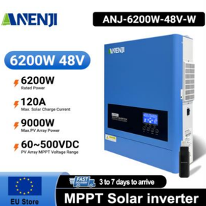 อินเวอร์เตอร์ไฮบริด Anenji ANJ-6200-48V-W 6.2kw สำหรับระบบออฟกริดและออนกริด พร้อม Wifi ในตัว ระบบ MPPT มีสินค้าในสต็อก ราคาถูก - Product Image 5