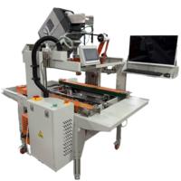 Scelleuse-étiqueteuse de cartons double fonction, adaptative automatiquement, ajustement en un clic, impression instantanée, étiquetage pour diverses tailles de cartons
