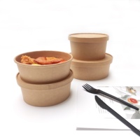 OEM Jetables Bol En Papier Petit Déjeuner Boîte D'emballage Alimentaire Conteneur À Emporter