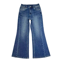 Jean évasé taille haute Y2K pour femme, style streetwear vintage délavé, extensible, coupe cloche, en denim, pour l'été, l'automne et l'hiver, vente en gros