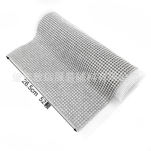 Malla de diamantes de imitación de 5 mm, 52 filas, grado A completo, base puntiaguda, redonda, 16 facetas, diamante blanco, malla blanca y negra, accesorios de ropa DIY - Product Image 3