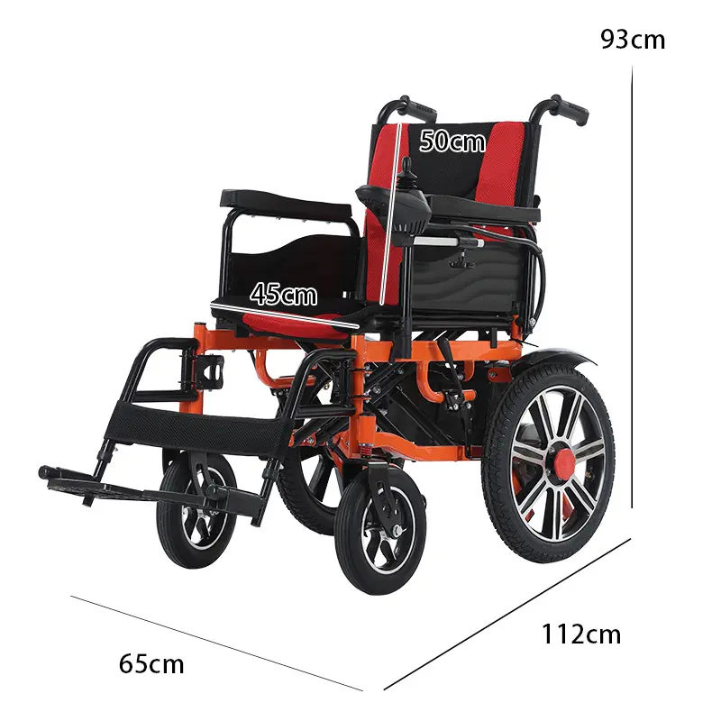 Высококачественная портативная инвалидная коляска из алюминиевого сплава с электроприводом, легкая складная электрическая инвалидная коляска для инвалидов