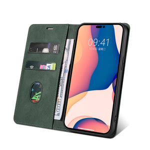 Étui portefeuille magnétique pour téléphone portable pour iPhone16 15 14 Plus 13 12 Mini 11 <span class=keywords><strong>Pro</strong></span> Max XR Couverture arrière en cuir avec porte-cartes - Product Image 4