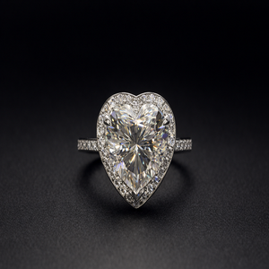 Anillo de platino con diamantes cultivados en laboratorio de lujo para mujer, joyería fina elegante, regalo de compromiso, boda, aniversario, con acabado premium - Product Image 1