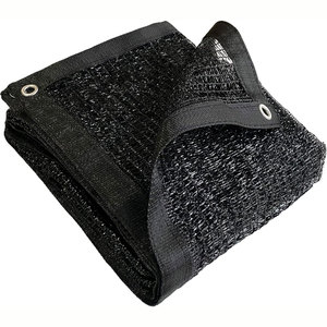 Malla de sombreo tejida de HDPE con estabilización UV 70-95% negra, bordes reforzados, ojales de aluminio, para invernadero, venta al por mayor, tamaño personalizado, directo de fábrica - Product Image 2