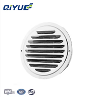 Grille d'aération murale extérieure en acier inoxydable, ronde, pour système de ventilation centralisée domestique HVAC, grille d'admission d'air 4/5/6 pouces