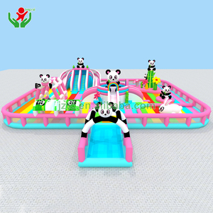 2025 Trung Quốc phổ biến Panda chủ đề Inflatable nổi công viên nước Inflatable nổi lâu đài bouncy công viên nước cho trẻ em và người lớn - Product Image 4