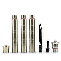 Mini Bâton d'Autodéfense Multifonction, Couteau et Fourchette, Portable en Aluminium pour Urgence et Camping en Extérieur