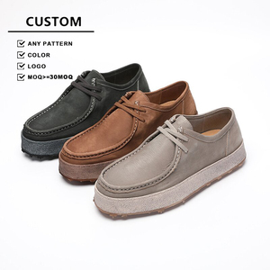 Elegantes y Versátiles Zapatos Casuales de Cuero Vacuno Genuino para Hombre, Mocasines con Suela Gruesa y Elevada - Product Image 1