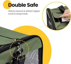 Büyük kediler için taşıma katlanabilir seyahat taşıyıcısı köpek taşıyıcı yumuşak taraflı Pet çanta - Product Image 3