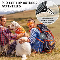 Gamelles pliables pour chiens avec logo personnalisé Gamelle portable pour chiens chats Plat d'alimentation pliable pour animaux de compagnie pour voyager et marcher avec mousquetons