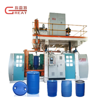 Machine de fabrication de fûts de 200 litres, machine de soufflage par extrusion automatique pour réservoirs d'eau en plastique HDPE
