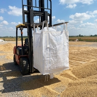 Sac de stockage de céréales (blé, maïs) grand format avec jupe de protection supérieure, capacité 1000 kg, sac en PP tissé respirant pour le stockage en vrac