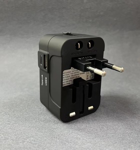 IStapromo Gifts Hot Sales 1 USB-A + Type-C Ports Universal Travel <b>Adapter</b> Electrical <b>Plug</b> for European Euro <b>EU</b> US UK AU - Product Image 5