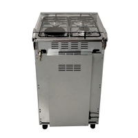 Cuisinière à gaz Xunda avec 3 ou 4 brûleurs et 1 plaque chauffante électrique, four à pizza intégré