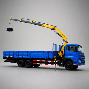 Camion plateau SQ12ZK3Q de bonne qualité avec grue à flèche articulée de 12 tonnes à vendre - Product Image 4