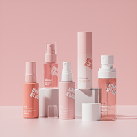 Brume corporelle rose 50ml 60ml pour femme, flacon vaporisateur hydratant pour le visage avec bouchon à vis en plastique