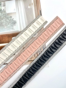 รองเท้าแตะออกแบบรูปเพชรประดับพลอยเทียม<span class=keywords><strong>วง</strong></span>ยืดหยุ่นสำหรับผู้หญิงรองเท้า <span class=keywords><strong>Vamp</strong></span> วัสดุหนัง - Product Image 5