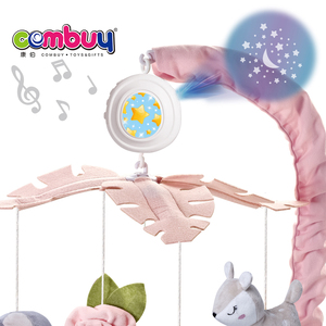 Jouets de chevet rotatifs pour bébé avec projection musicale, animaux en peluche et télécommande - Product Image 6
