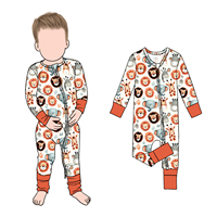 Combinaison-pyjama bébé Little Glow Kids, motif animaux mignons, en bambou, haute qualité, tendance, très vendue