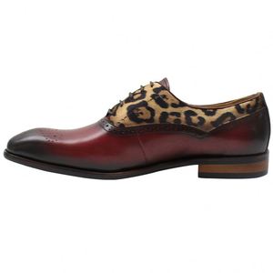 Custom Made China Lightweight Leopard Print Oxford Dress <b>Shoes</b> Business Genuine - Product Image 5