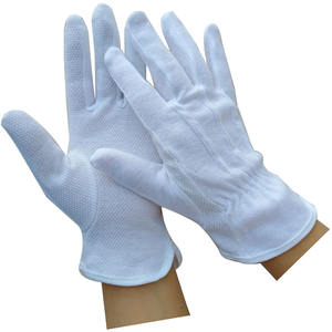 Guantes de algodón recubiertos de color blanco con puntos de agarre Guantes de seguridad de uso general Soldadura de construcción Trabajo de jardín Función protectora - Product Image 2