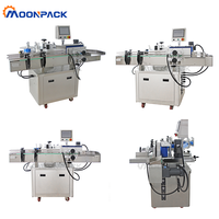 Machine d'étiquetage Moonpack ARLM-160A pour huile d'olive, condiments, bouteilles rondes en métal, jus, entièrement automatique et haute efficacité