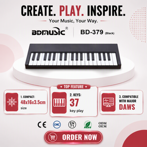 <span class=keywords><strong>Clavier</strong></span> électronique portable <span class=keywords><strong>MIDI</strong></span> 37 touches BD-379 avec logo personnalisé, directement de l'usine, fonctions de base pour débutants, accepte l'OEM - Product Image 3