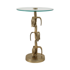 Tavolino Scultoreo con Piano in Vetro, Elemento Decorativo Moderno per Soggiorno e Camera da Letto - Product Image 2